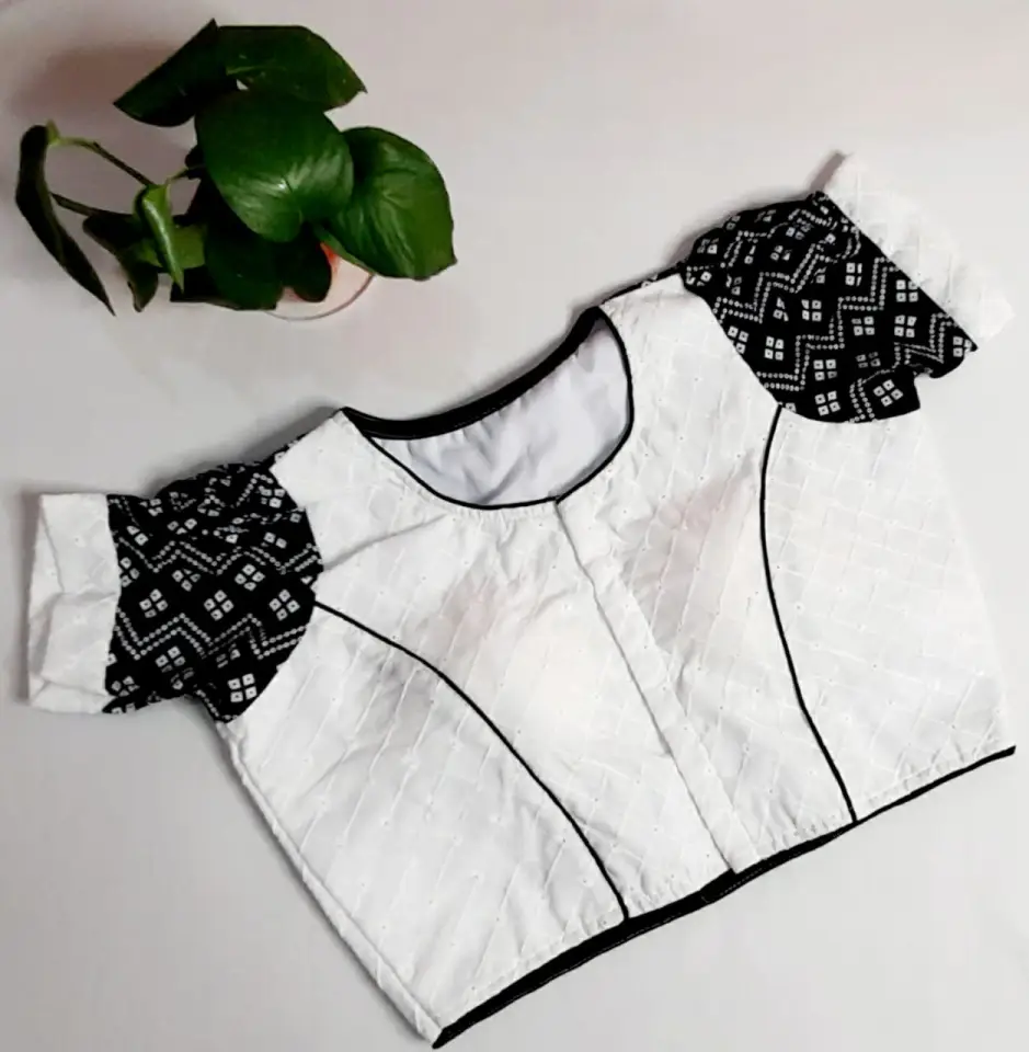 High Neck Princess Cut Blouse Front