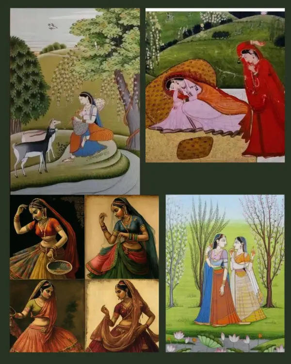 Depiction of Blouse in Kangara Painting