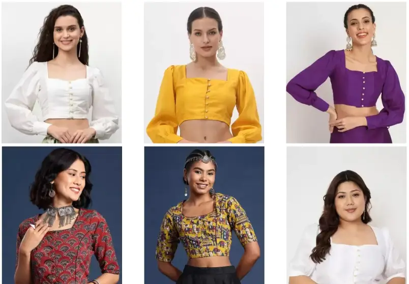 Square Neck Blouse Design