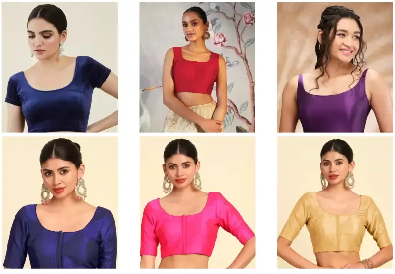 U Neck Saree Blouse